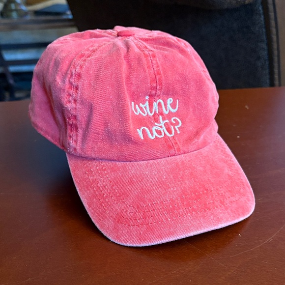 David and Young Hat Baseball Adjustable Wine Drinking Red 'Wine Not?' - Picture 3 of 9